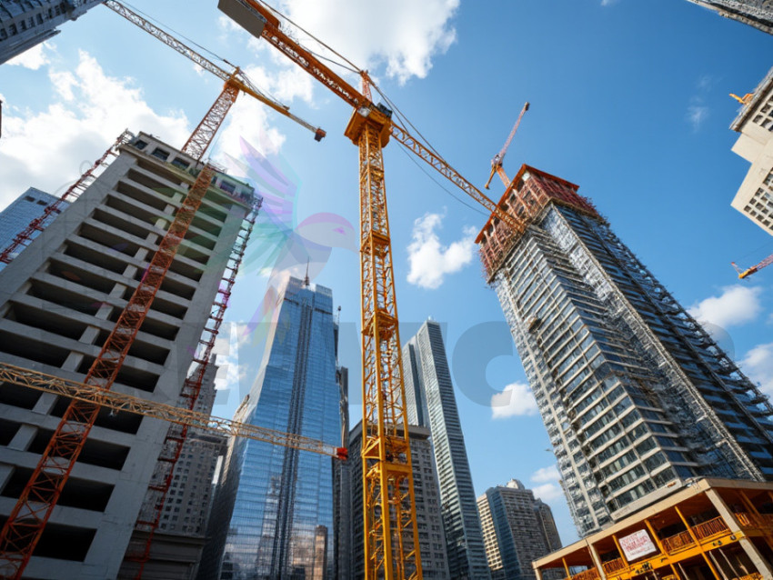 Visual of work done with a crane at the construction site - Crane New York